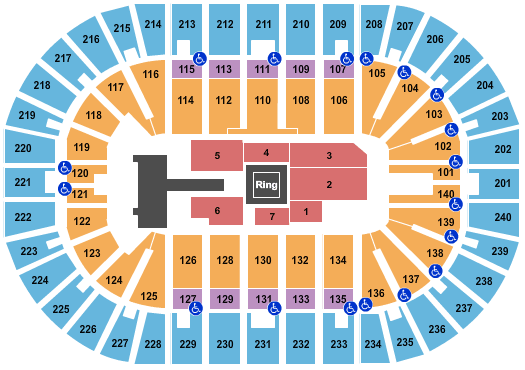 Heritage Bank Center WWE Seating Chart